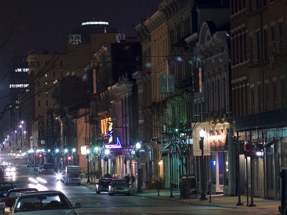 Main Street, Looking South, Night