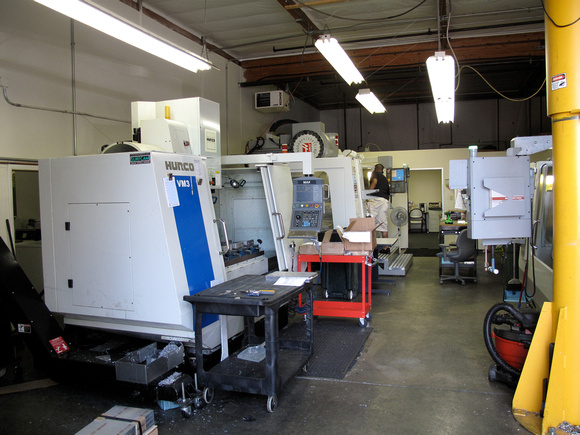 A View of Part of the Machine Shop and Several CNC Machines