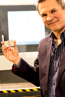Jean-Pascal Panchard holding SOEW milled Stenheim aluminum  part.
