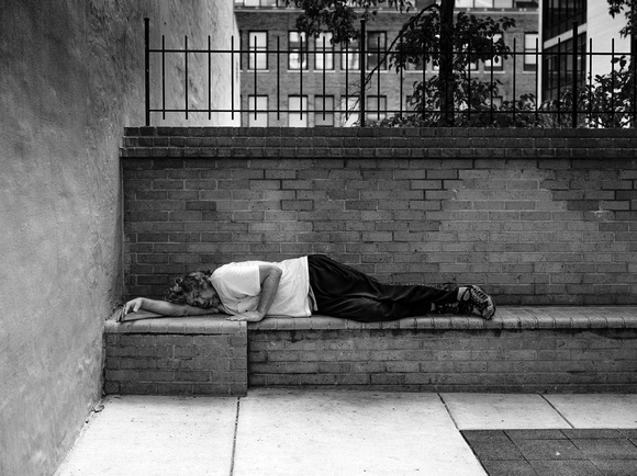 Homeless man, Fourth St.