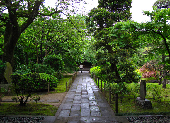 Garden Path to Kitain Temple Gate, Kawagoe_