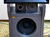 Ale Tweeter and Supertweeter with Carbon Graphite Horns and Ale Woofer in Ported Carbon Graphite Enclosure